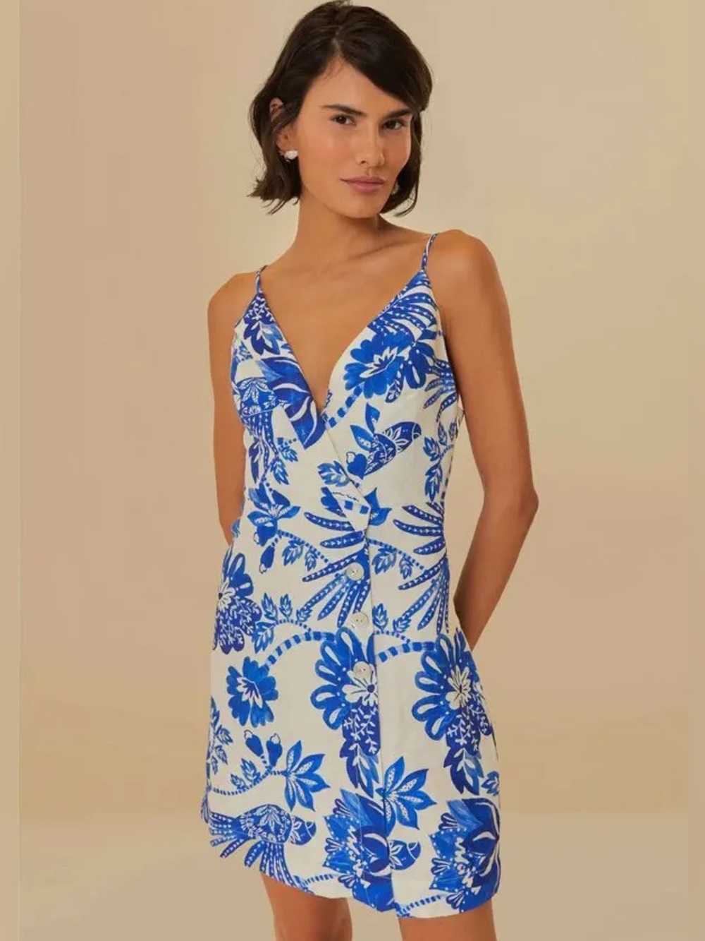 NWT FARM Rio Floral Birds Mini Dress Small